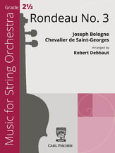 Rondeau No. 3 Orchestra sheet music cover